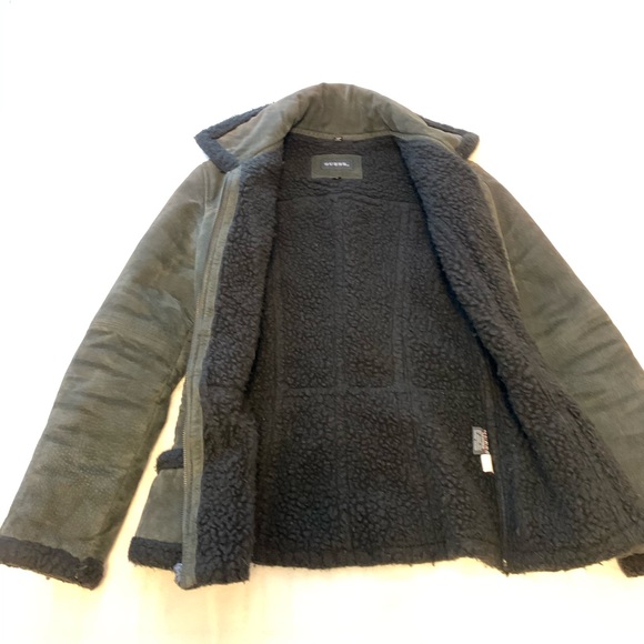 GUESS Leather and Wool Aviator Moto Jacket S - Picture 5 of 8